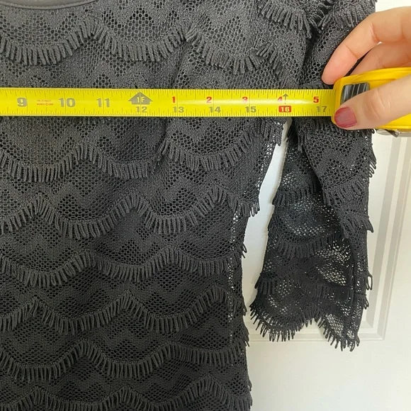 Guess Black Lace Mini-Midi Cocktail Dress, S, EUC - Picture 10 of 12